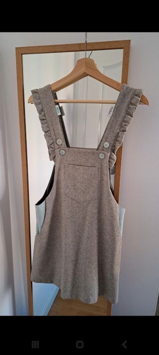 Peto vestido de lana y jersey