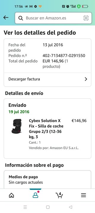 Silla de coche grupo 2/3 Cybex