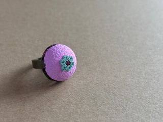Anillo arcilla polimérica y Swarovski_1