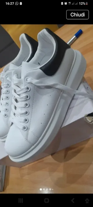 Sneakers Sportive pelle N43 in pelle color White e