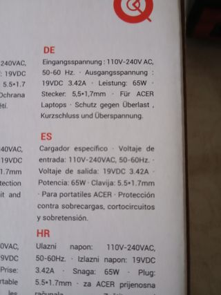Cargador para portátil