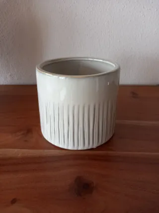 Vaso in ceramica bianco