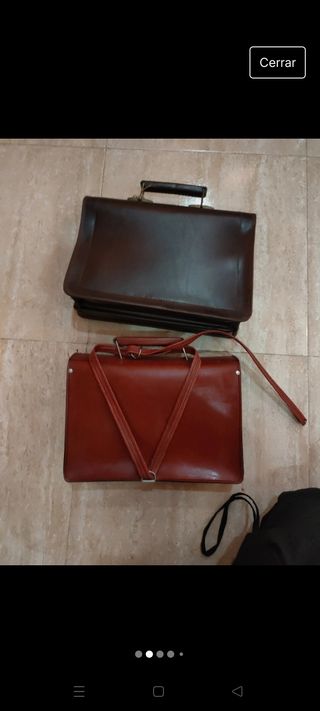 Maletas maletín vintage escolar de piel