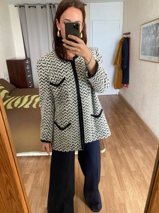 Chaqueta blazer Avedon punto chevron talla XL