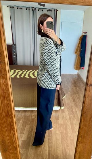 Chaqueta blazer Avedon punto chevron talla XL
