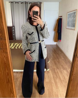 Chaqueta blazer Avedon punto chevron talla XL