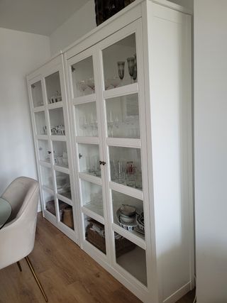 vitrina blanca cristal