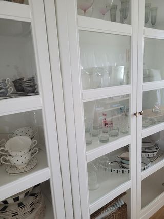 vitrina blanca cristal