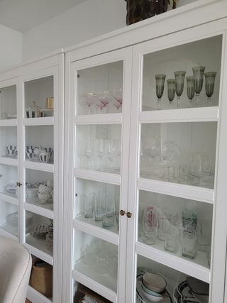 vitrina blanca cristal