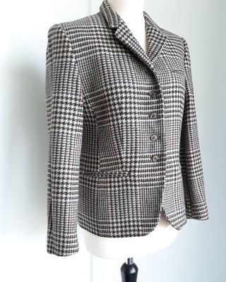 Blazer 100% Lana Estampado Pata de Gallo