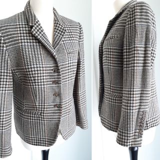 Blazer 100% Lana Estampado Pata de Gallo