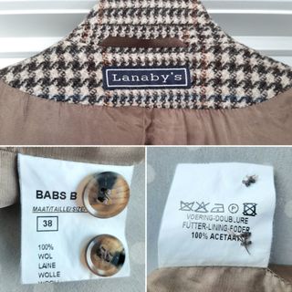 Blazer 100% Lana Estampado Pata de Gallo