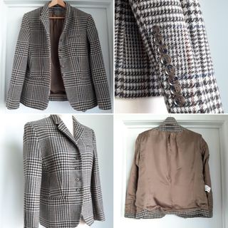 Blazer 100% Lana Estampado Pata de Gallo
