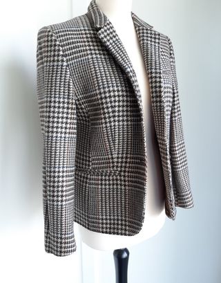 Blazer 100% Lana Estampado Pata de Gallo
