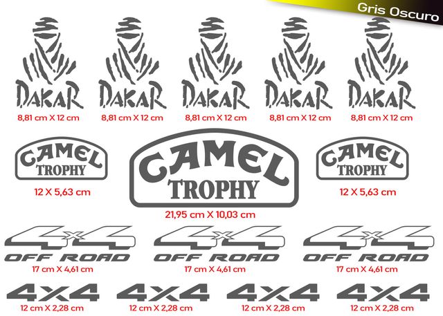 15 PEGATINAS CAMEL TROPHY