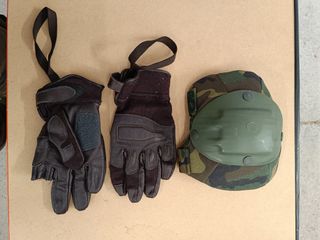 Guantes protección y rodillera