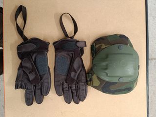 Guantes protección y rodillera