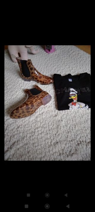 Botines agua leopardo 
