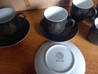 Tazzine da caffè antiche, piatti