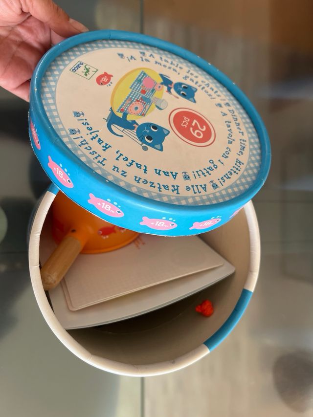 Set cocina DJECO a la mesa gatitos