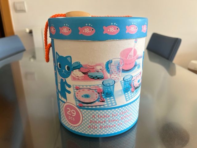 Set cocina DJECO a la mesa gatitos