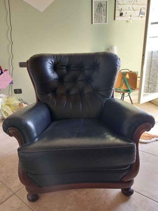 Poltrona in pelle