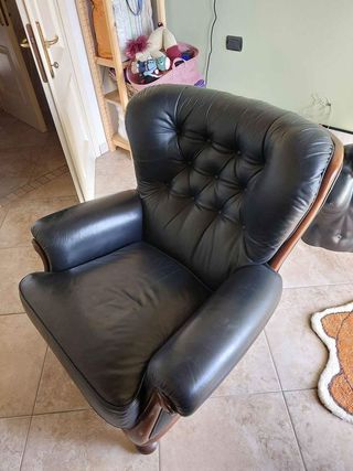 Poltrona in pelle