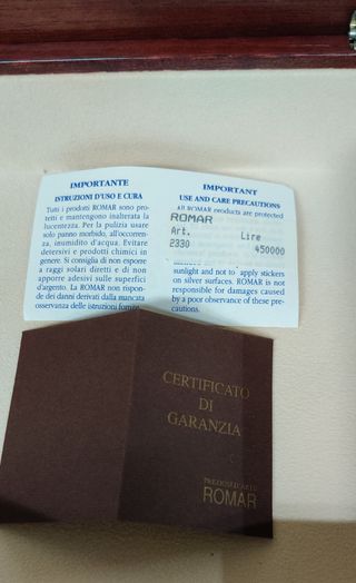 Cofanetto portagioielli Romar in radica e Argento