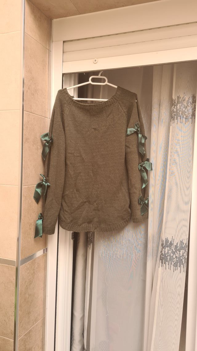 Jersey suéter largo aberturas lazada brazos