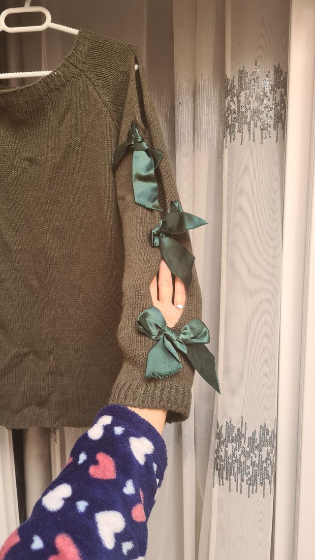 Jersey suéter largo aberturas lazada brazos