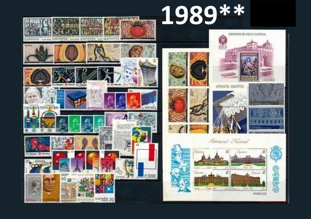 FRANCOBOLLI DELLA SPAGNA 1989* MHN. COMPLETO. FRANCOBOLLI NUOVI.