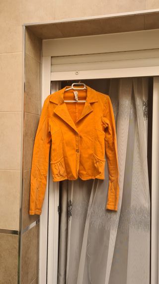 Blazer americana naranja elástica