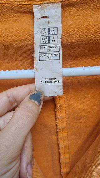 Blazer americana naranja elástica