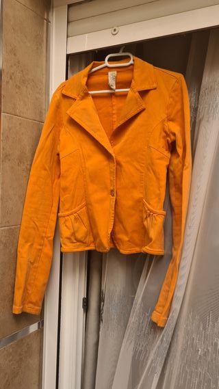 Blazer americana naranja elástica