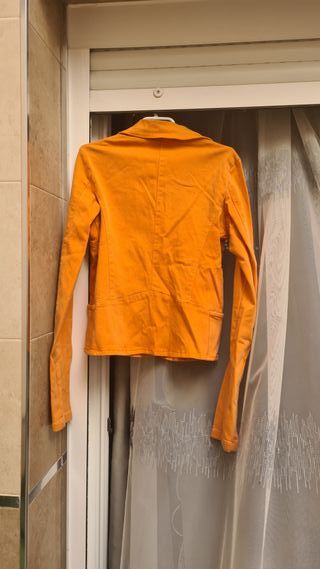 Blazer americana naranja elástica