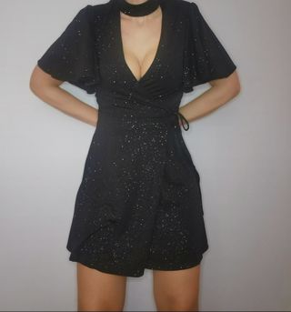 Vestido brillo. Con etiqueta. Costó 26€