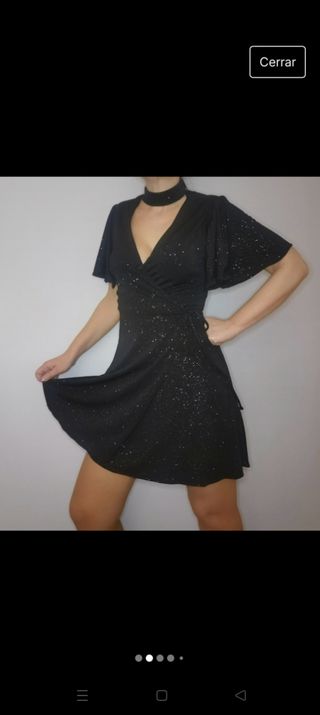 Vestido brillo. Con etiqueta. Costó 26€