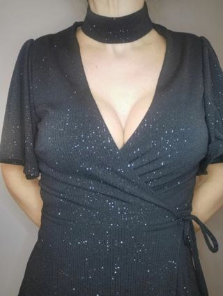 Vestido brillo. Con etiqueta. Costó 26€