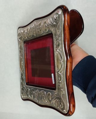 Portafoto vintage Romar in radica e Argento 925%