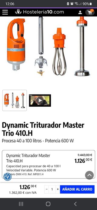 Trituradora, batidora profesional