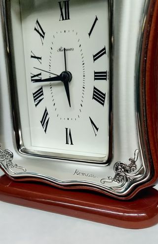 Sveglia vintage Romar in radica e Argento 925%
