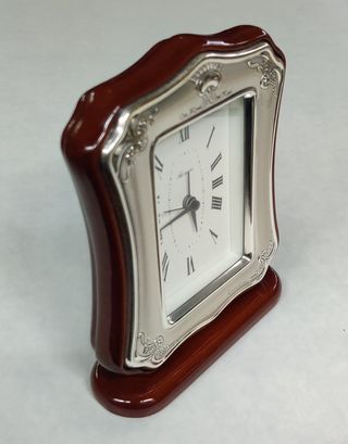 Sveglia vintage Romar in radica e Argento 925%