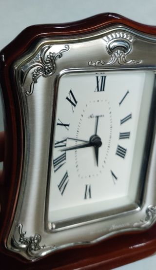 Sveglia vintage Romar in radica e Argento 925%