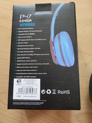 Auriculares wireless headphones