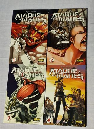 Ataque a los Titanes 4 primeros volúmenes