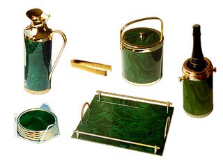 J.BAR 6 PIEZAS malaquita verde