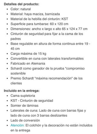 Cuna colecho y colchón + sabanas regalo