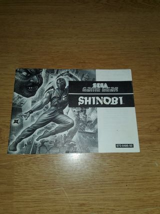 Manual Shinobi Game Gear