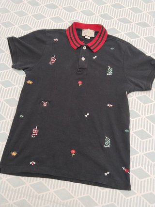 Gucci kingsnake floral polito talla XS