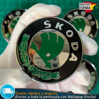 X4 Tapacubos Skoda 60mm Tapabujes Emblemas Llantas